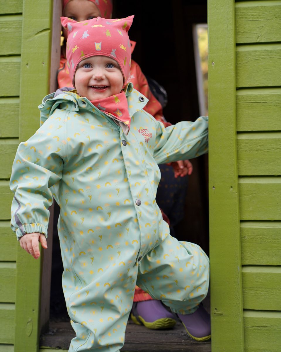 Kattnakken Baby Regndress Dugg Jane Pistasj