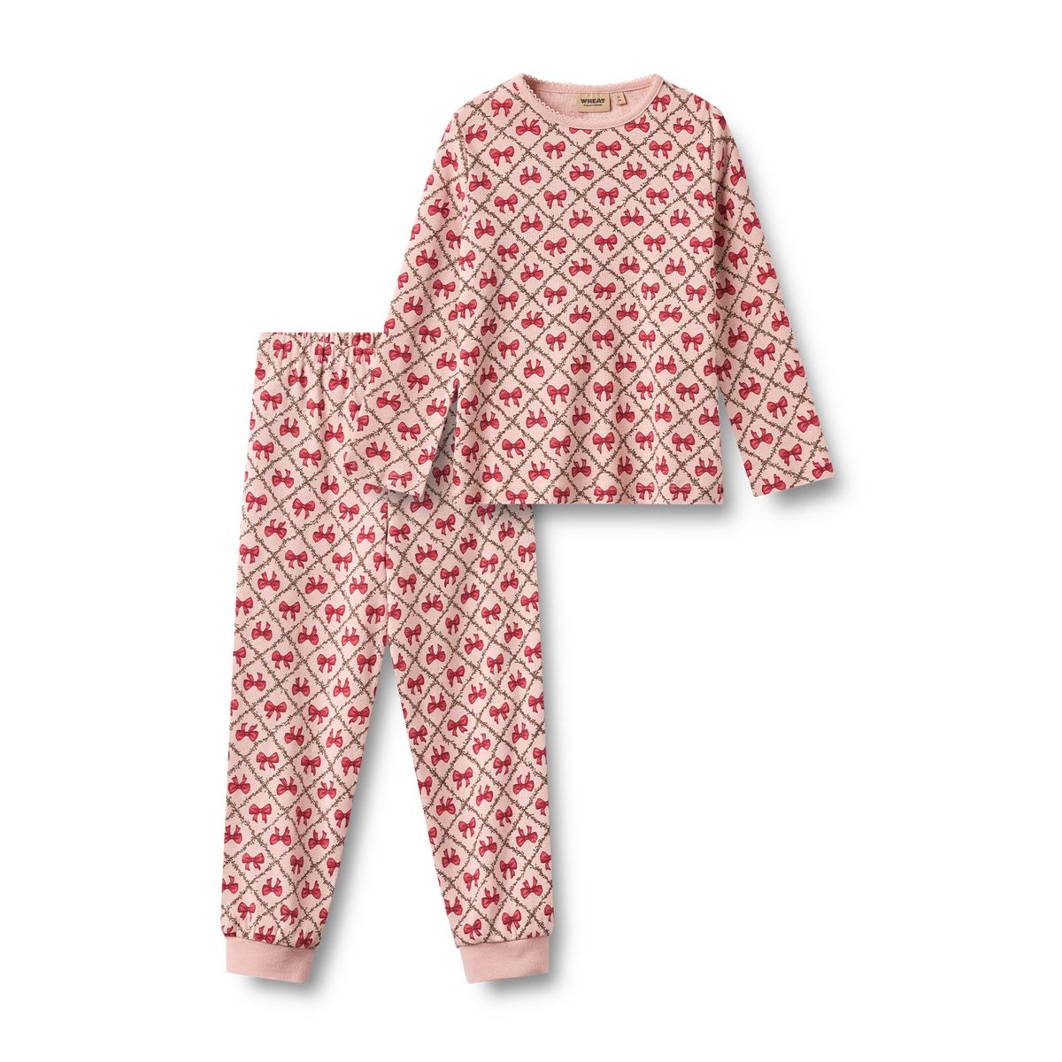 Wheat Mila Nattøy Dim Rose Bows