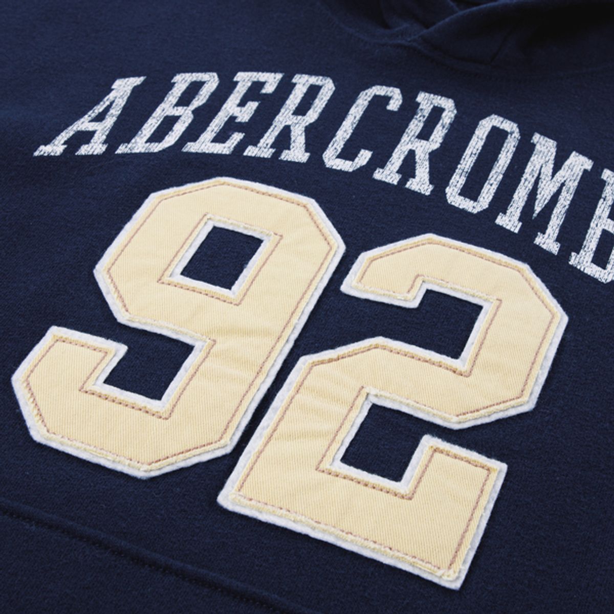 Abercrombie & Fitch Logo Fleecegenser Navy Blazer