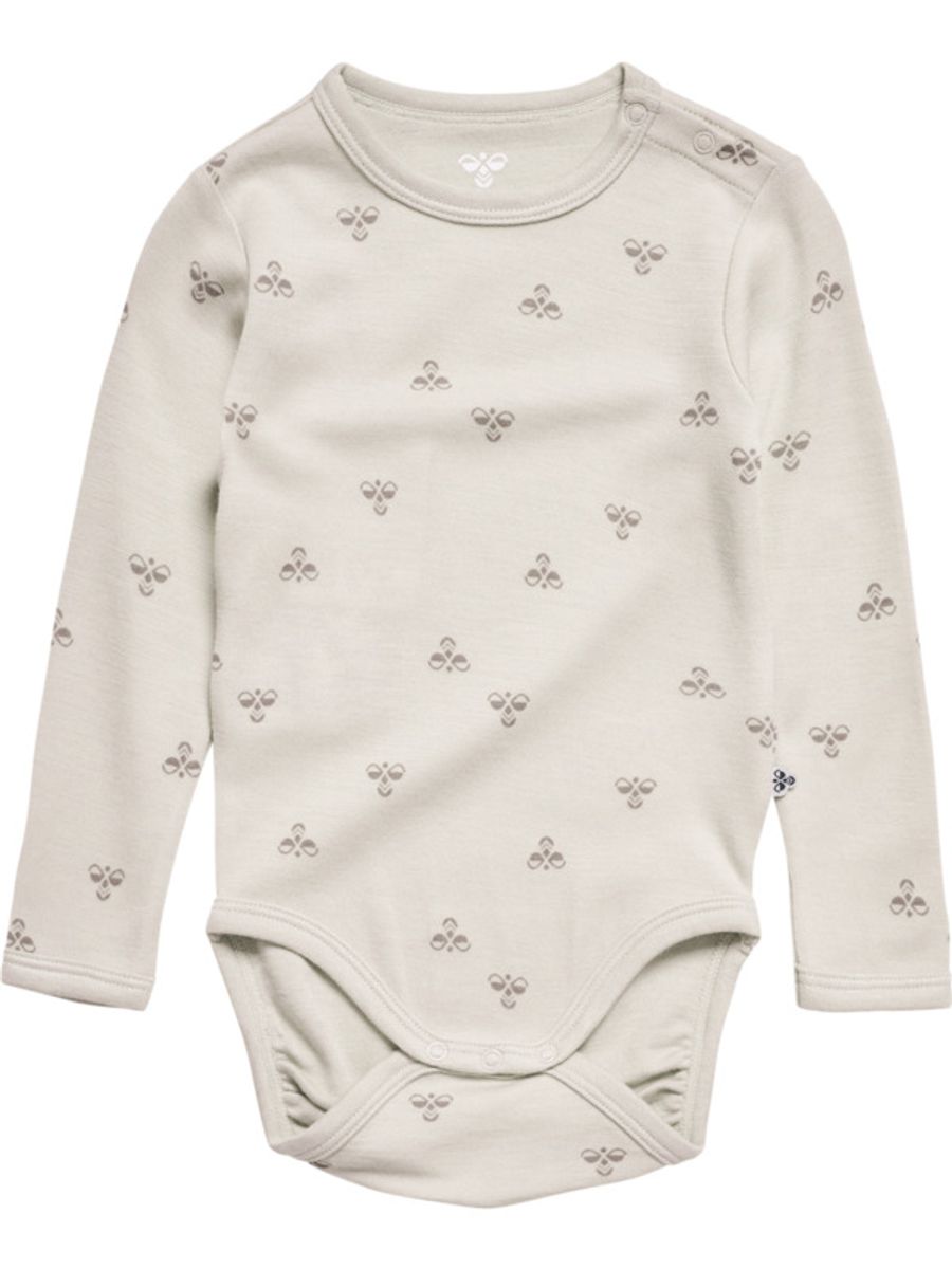 Hummel Mini Langermet Ullbody Whitecap Gray