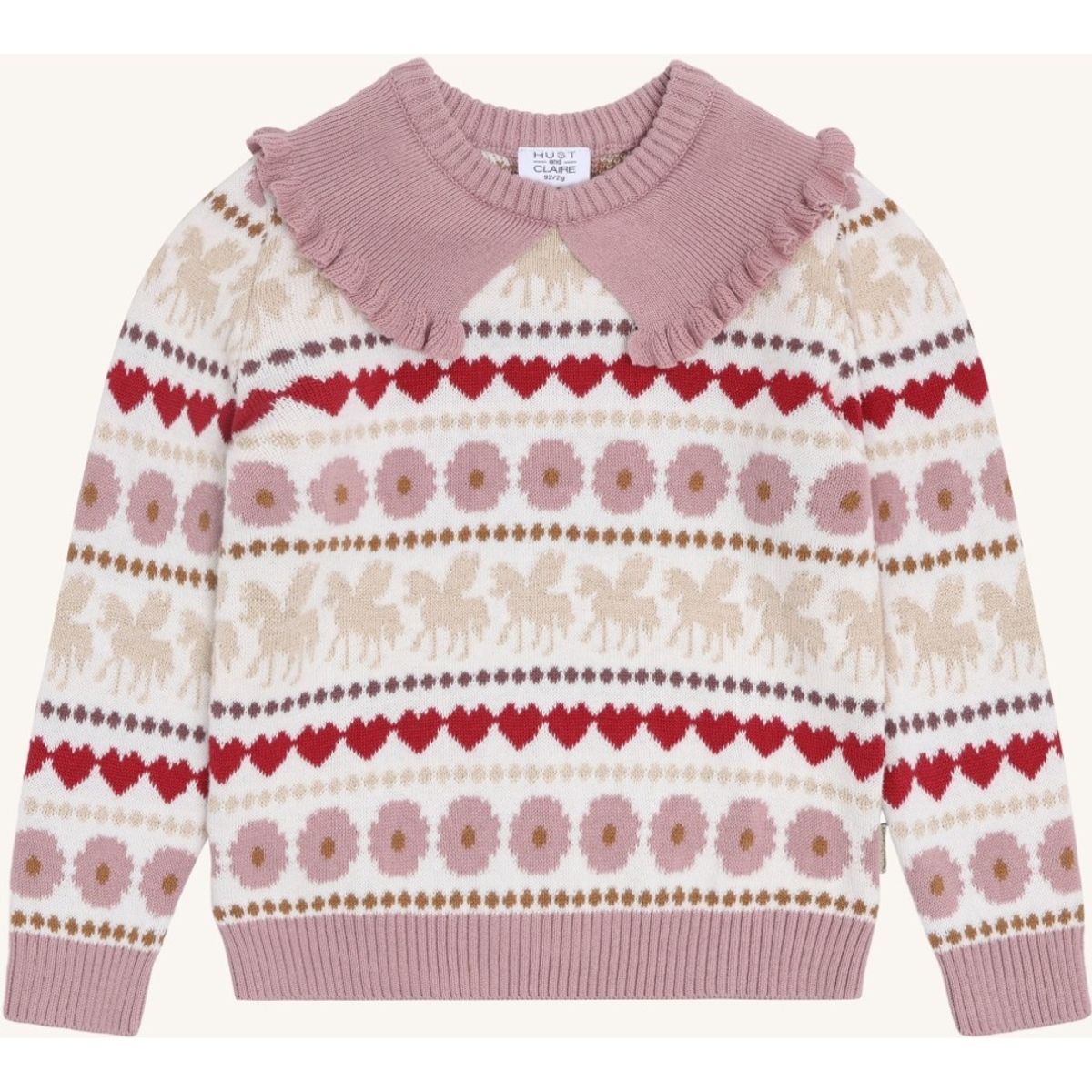 Hust and Claire Pippa Unicorn Genser Ivory
