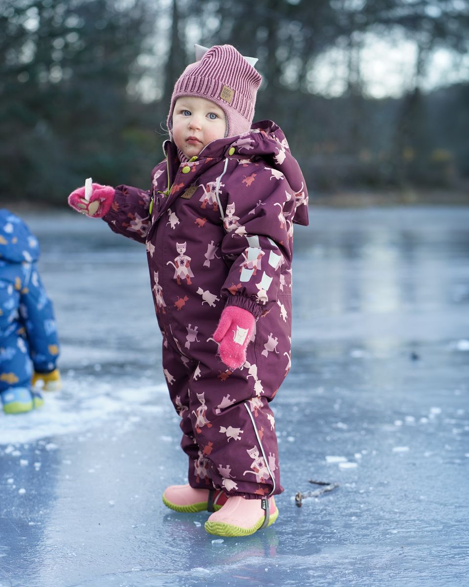 Kattnakken Snø Vinterdress Baby Burgunder