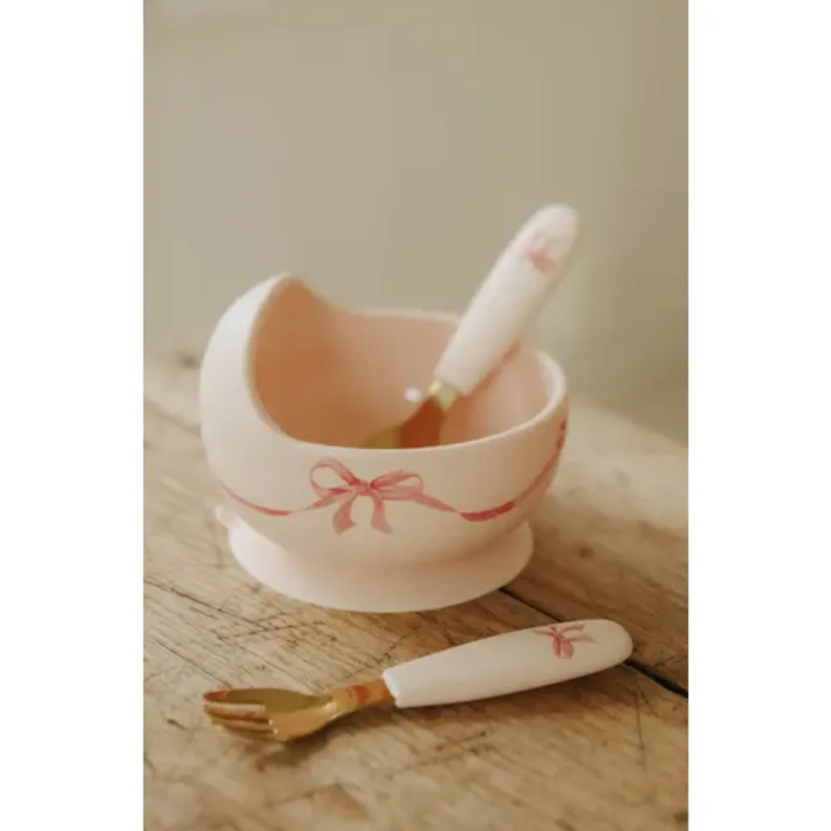 Elodie Silicone Bowl Set Rosy Bow