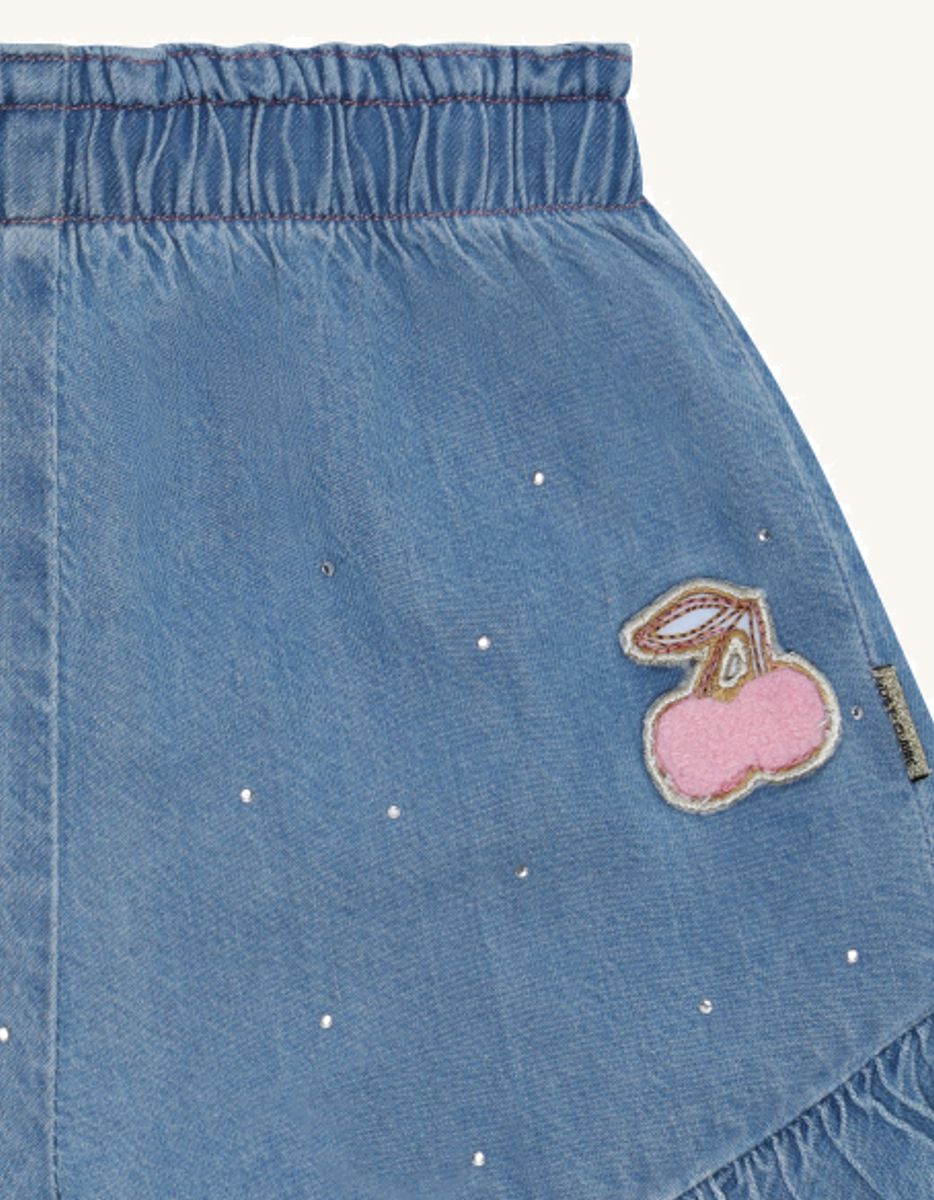 Hust and Claire Helena Glitrende Shorts Blå Denim