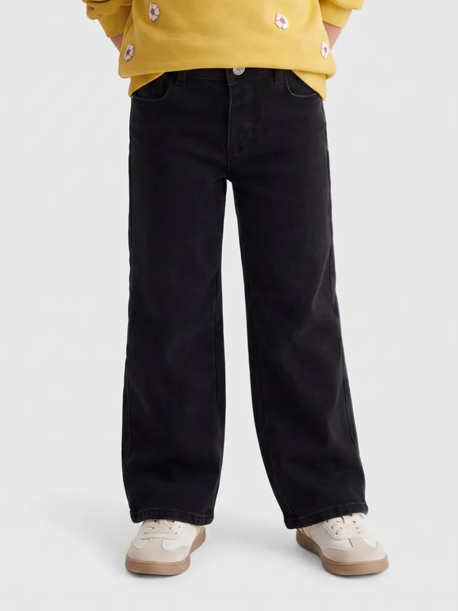 Only Kids Blair Bukse Wide Leg Fit Washed Black