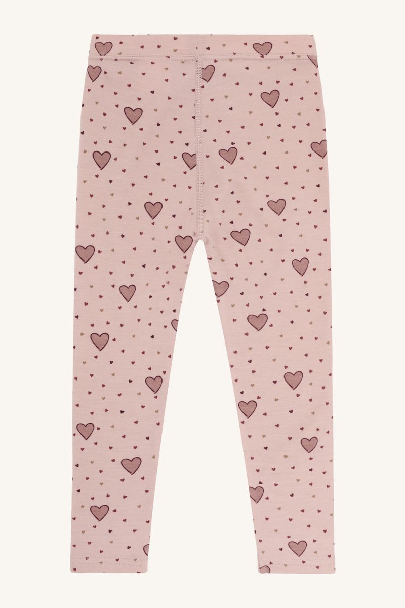 Hust and Claire Laki Hearts Leggings Ull/Bambus Dusty Rose