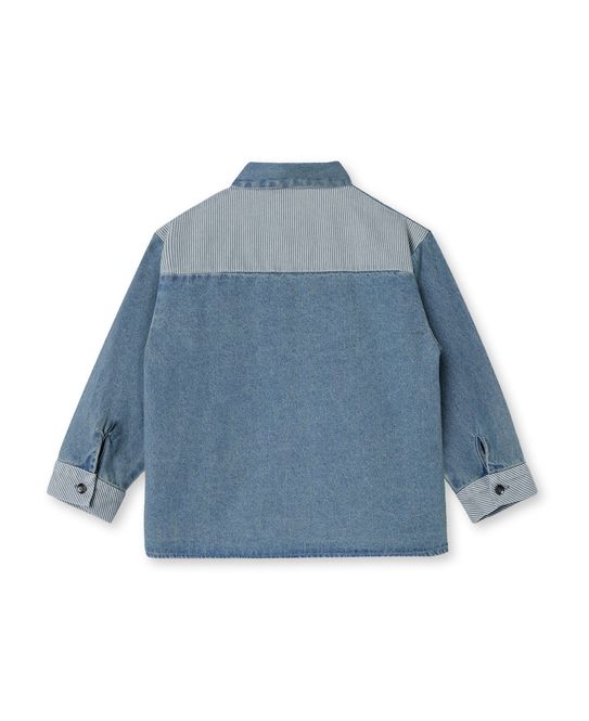 Hovedbilde Fliink Don Contrast Skjorte Medium Denim Blue
