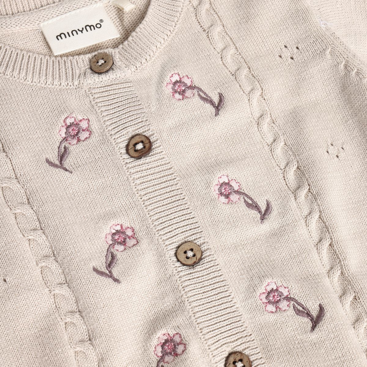 Minymo Strikket Cardigan Pink Tint