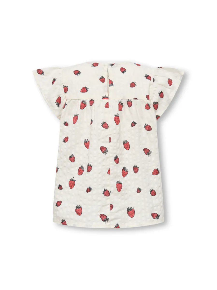 Only Kids Fina Bluse Volume Fit Tofu Strawberry