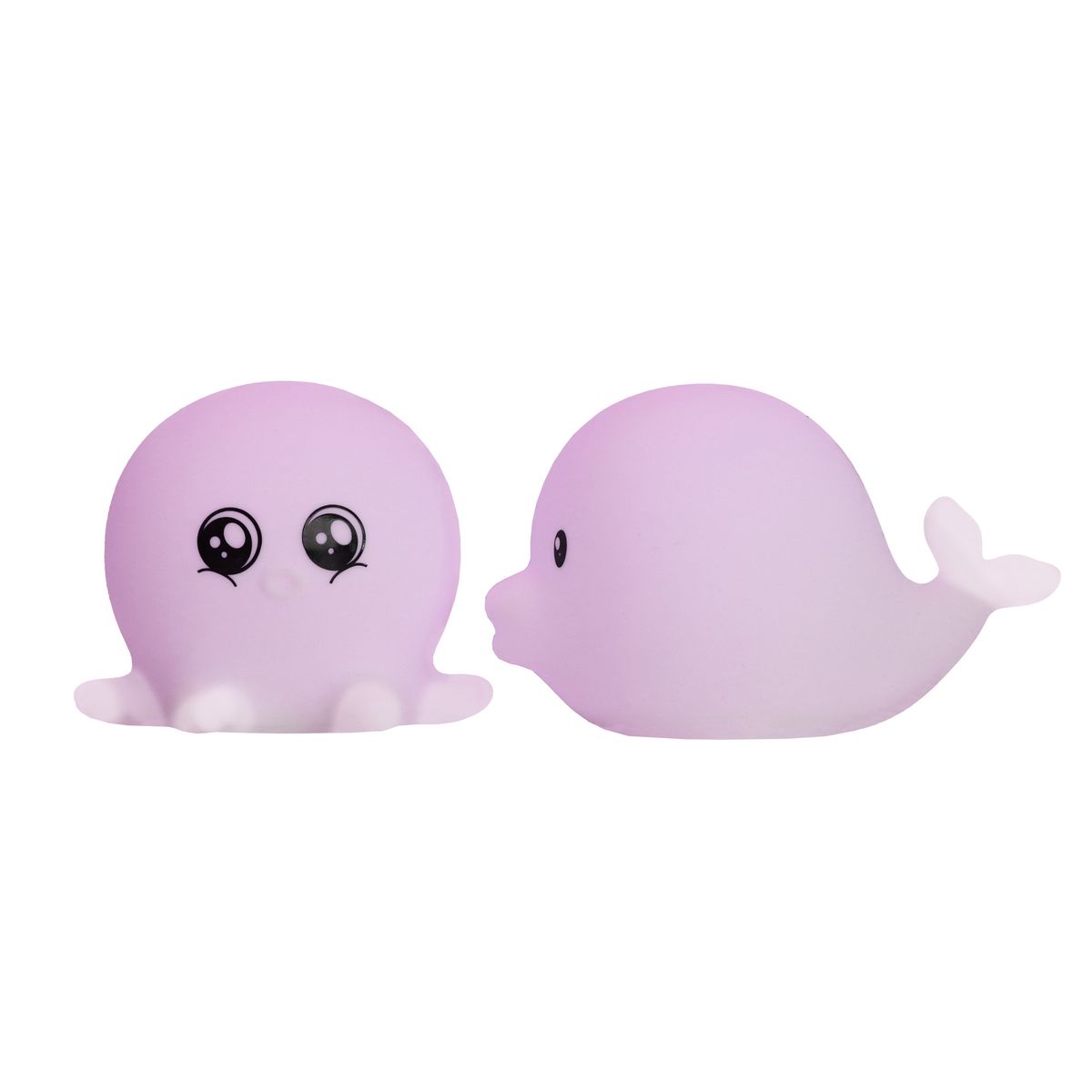 Carlo Baby LED-Nattlampe og badeleke 2-pack Delfin&Bläckfisk