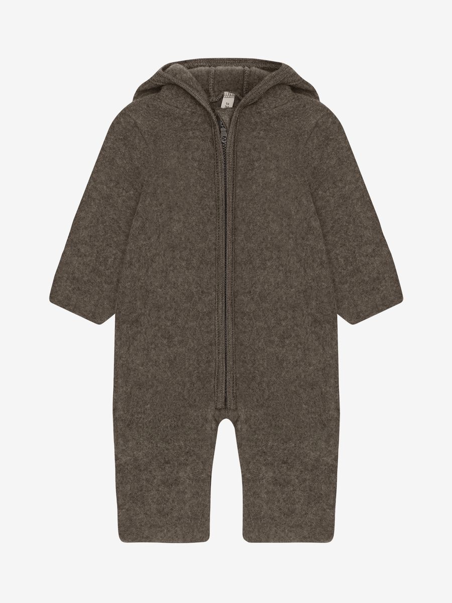 HUTTEliHUT Ullfleecedress med Ører Brown Melange