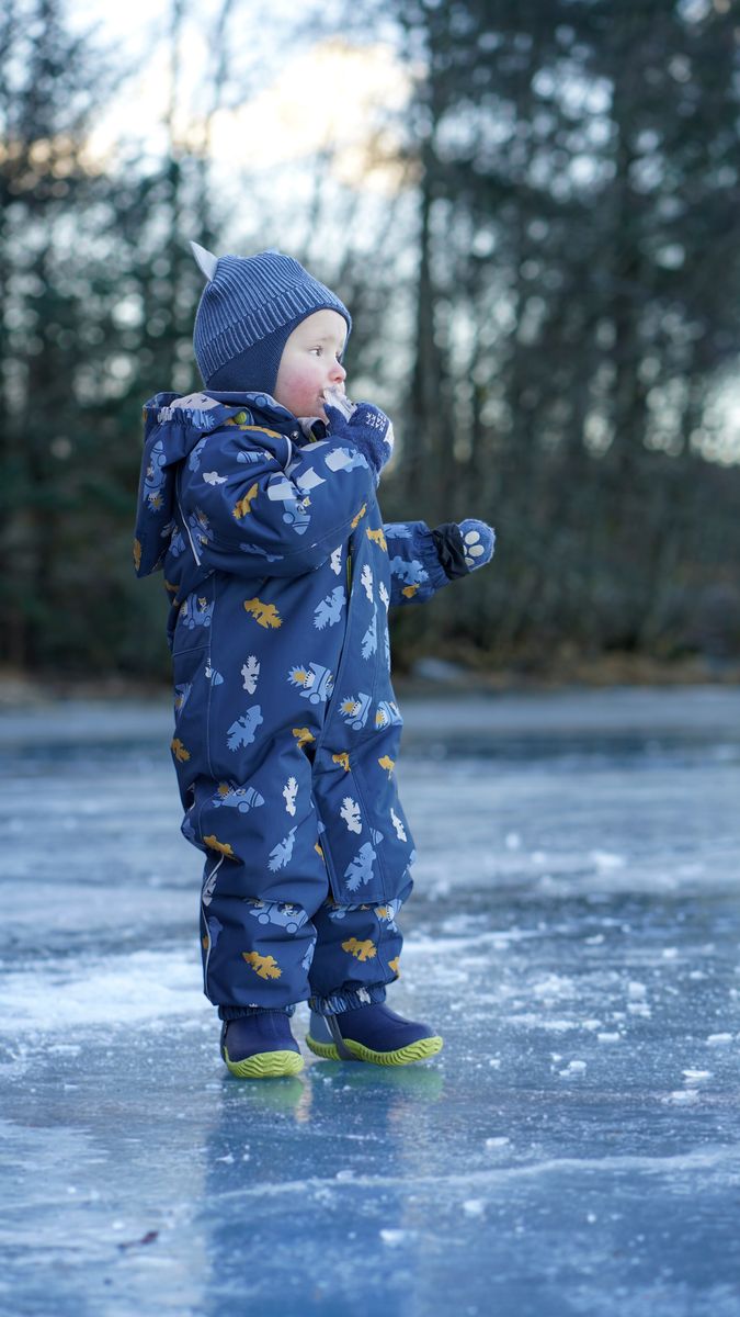 Kattnakken Snø Vinterdress Baby Skumringsblå