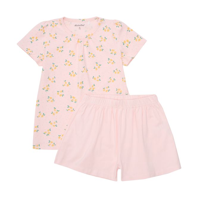 Hovedbilde Minymo T-shirt+Short Set AOP Rosen Quartz