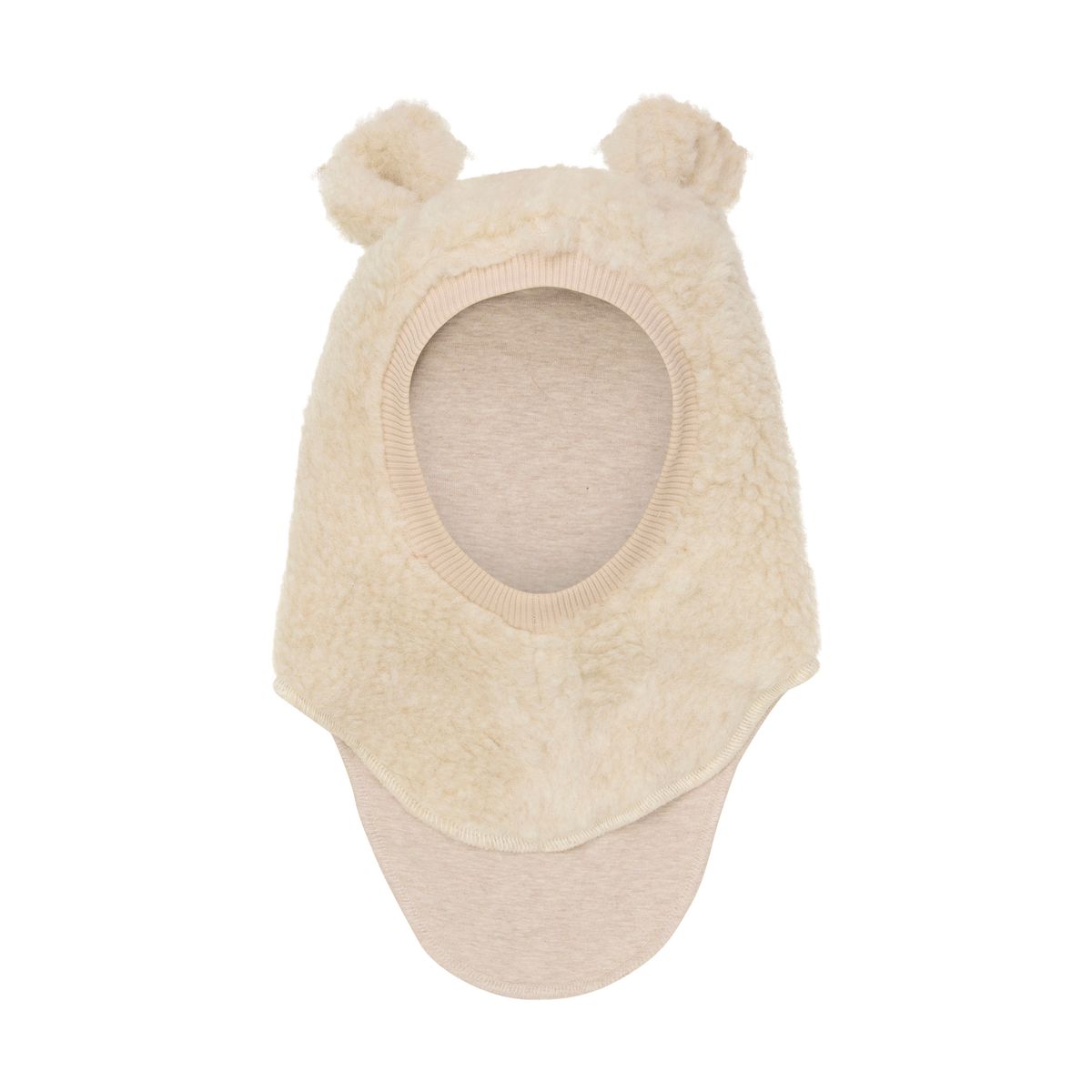 HUTTEliHUT Balaclava Ull Teddy Ører Cement