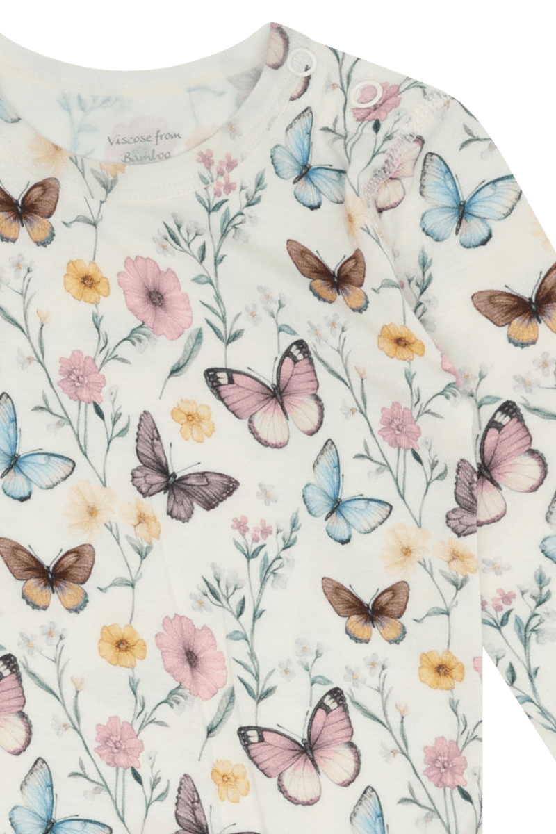 Hust And Claire Bambus Buller Body Med Sommerfugl Ivory